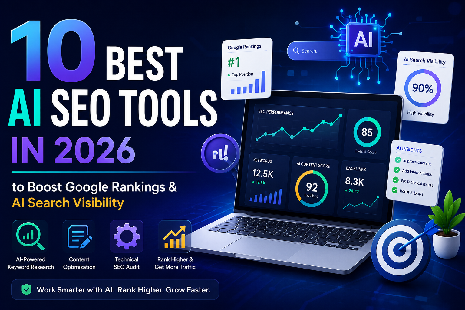 10 Best AI SEO Tools in 2026 to Boost Google Rankings & AI Search Visibility